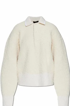 LACOSTE RUNWAY kremowy Sweter polo