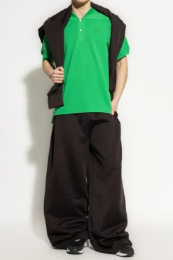 LACOSTE RUNWAY ZIELONY Polo z logo