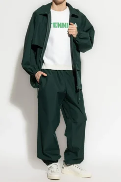 LACOSTE RUNWAY ZIELONY Spodnie z logo