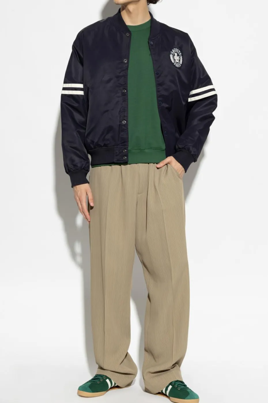 Lacoste ZIELONY Bluza z wyszytym logo