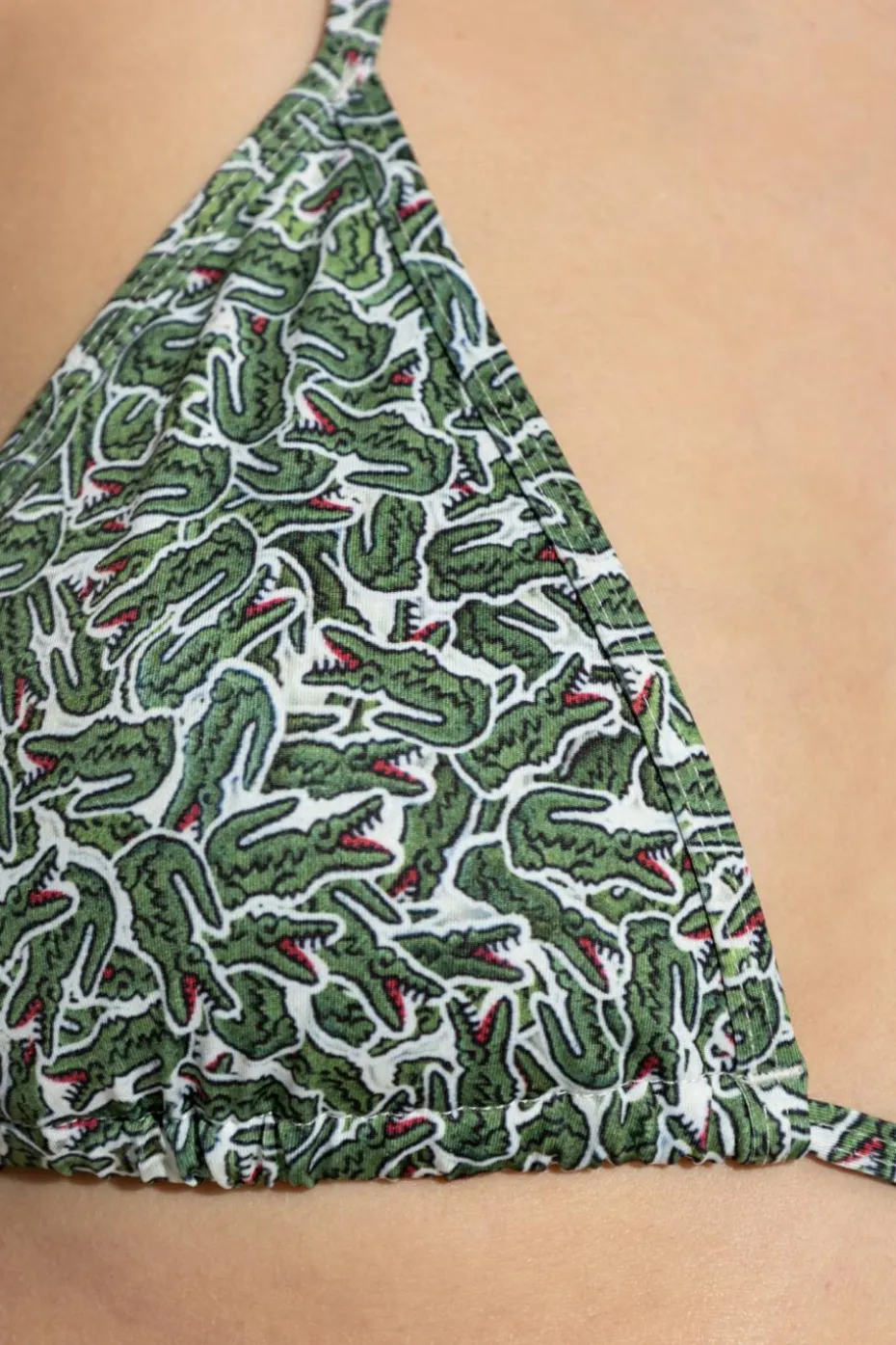 Lacoste ZIELONY Góra od kostiumu kąpielowego