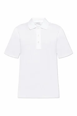 Lanvin BIAŁY Bawełniane polo