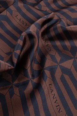Lanvin BRĄZOWY Jedwabna chusta