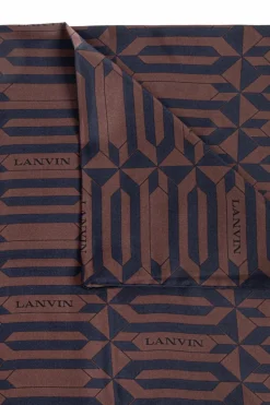 Lanvin BRĄZOWY Jedwabna chusta