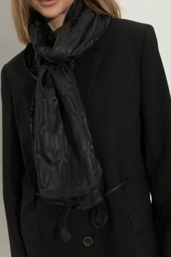 Lanvin CZARNY Chusta z monogramem
