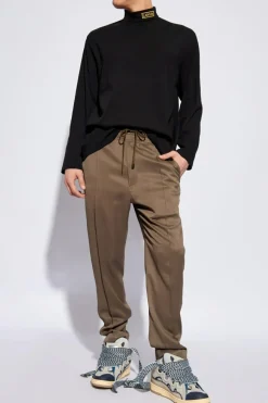 Lanvin CZARNY Golf z logo
