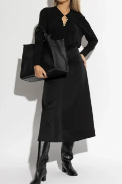 Lanvin CZARNY Satynowa spódnica