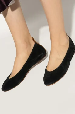 Lanvin CZARNY Zamszowe baleriny