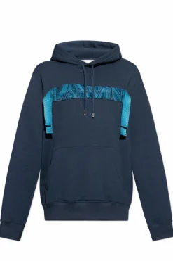 Lanvin GRANATOWY Bluza z logo
