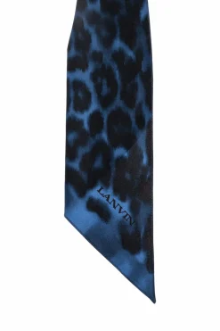 Lanvin GRANATOWY Jedwabna apaszka