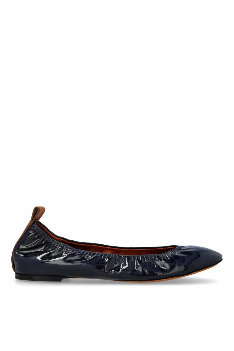 Lanvin GRANATOWY Lakierowane baleriny