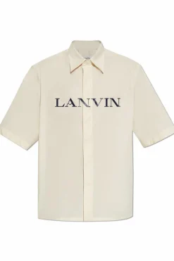 Lanvin kremowy Koszula z logo