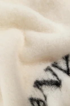 Lanvin kremowy Szal z logo