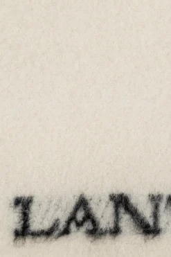 Lanvin kremowy Szal z logo
