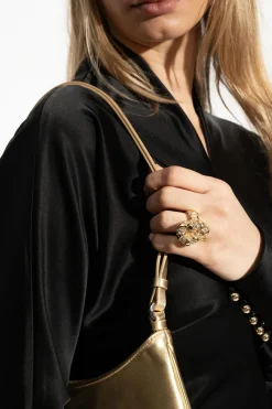 Lanvin ZŁOTY Mosiężny pierścień