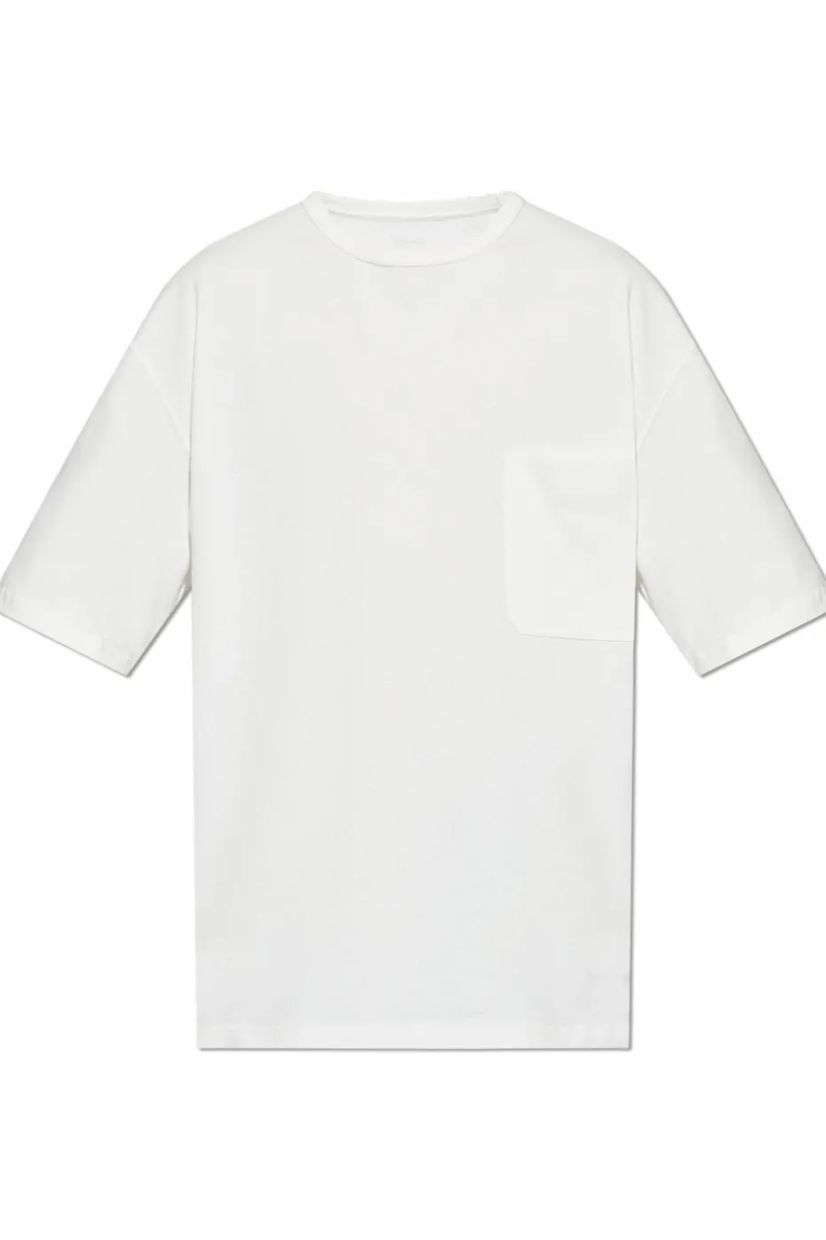 Lemaire BIAŁY T-shirt z kieszenią