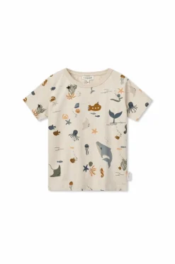 Liewood kremowy T-shirt z nadrukiem