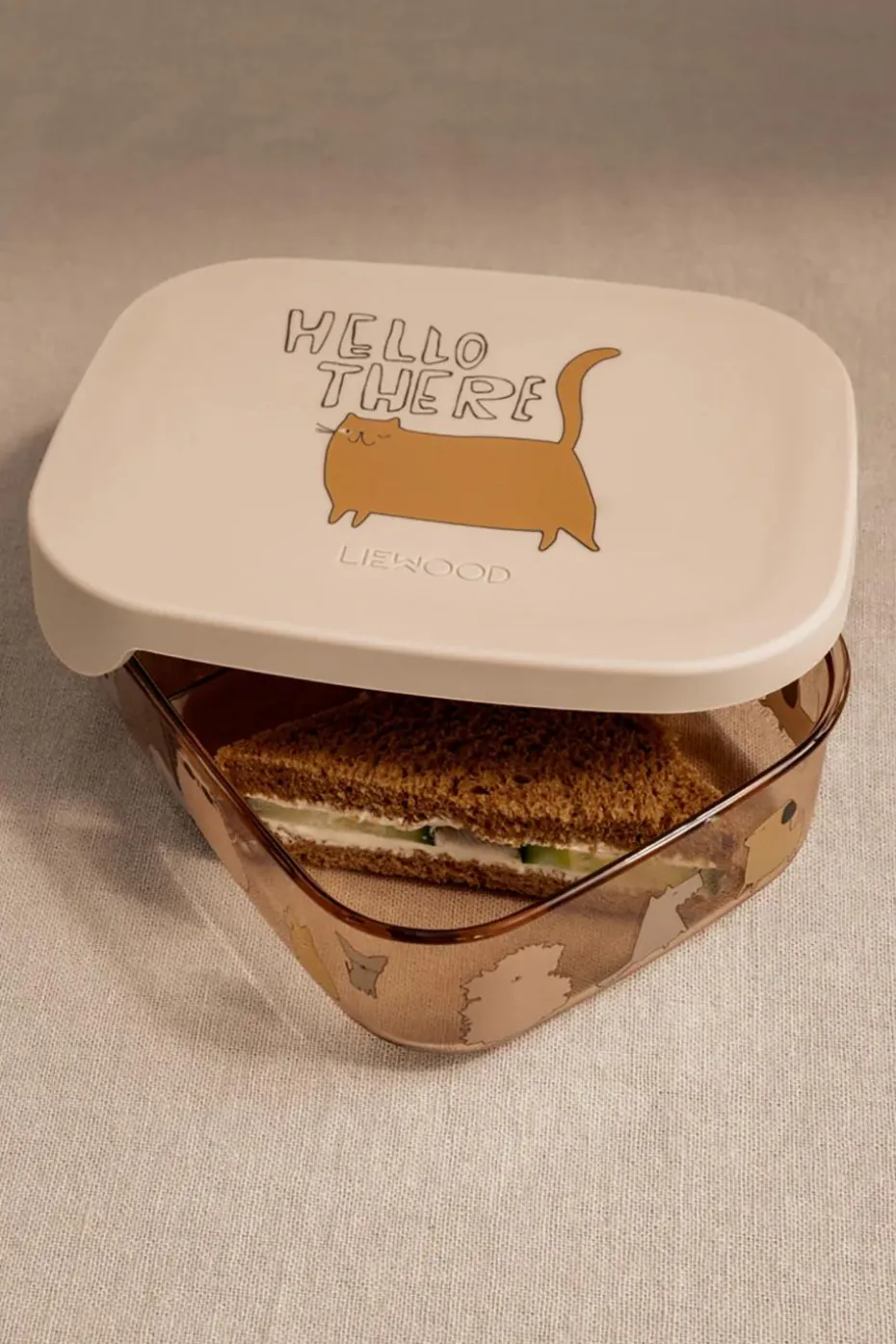 Liewood RÓŻOWY Lunchbox ze wzorem