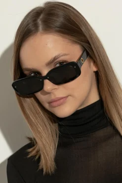 Linda Farrow CZARNY Okulary przeciwsłoneczne