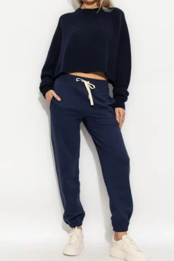 Lisa Yang GRANATOWY Sweter `Karine`