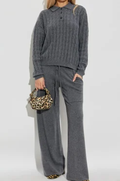 Lisa Yang SZARY Sweter `Magnolie`