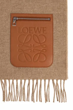 Loewe beżowy Szal z kieszenią