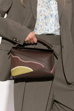 Loewe BRĄZOWY Torba do ręki `Puzzle Small`