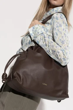 Loewe BRĄZOWY Torba na ramię `Flamenco Large`