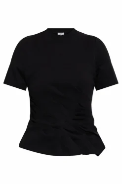 Loewe CZARNY Top z dekoracyjnym drapowaniem