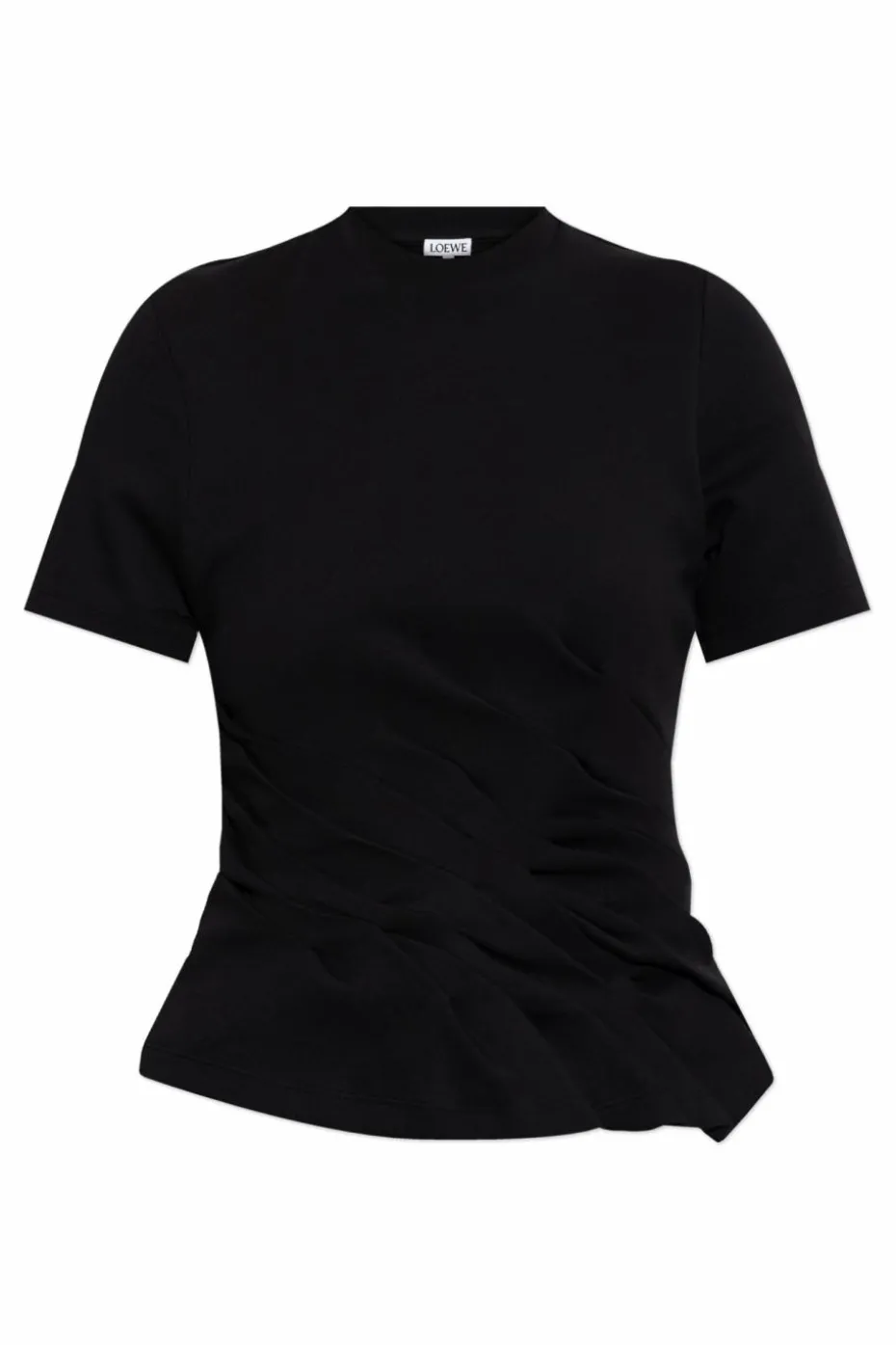 Loewe CZARNY Top z dekoracyjnym drapowaniem