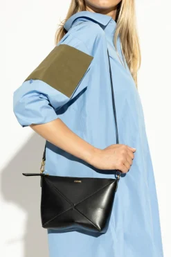 Loewe CZARNY Torba na ramię `Puzzle Fold`