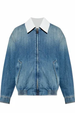 Loewe NIEBIESKI Kurtka jeansowa z kołnierzem