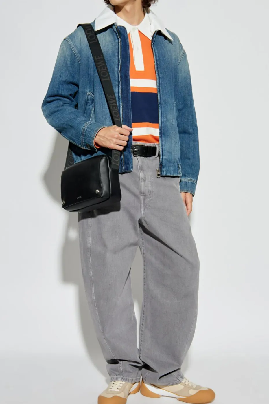 Loewe NIEBIESKI Kurtka jeansowa z kołnierzem