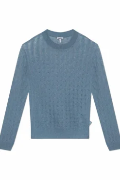 Loewe NIEBIESKI Sweter z okrągłym dekoltem
