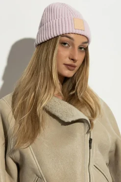 Loewe RÓŻOWY Kaszmirowa czapka