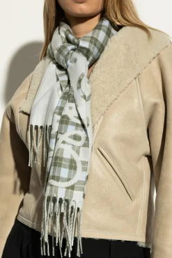 Loewe SZARY Szal z monogramem
