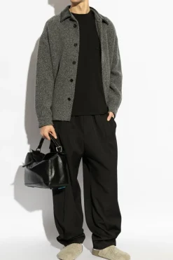 Loewe SZARY Wełniana kurtka