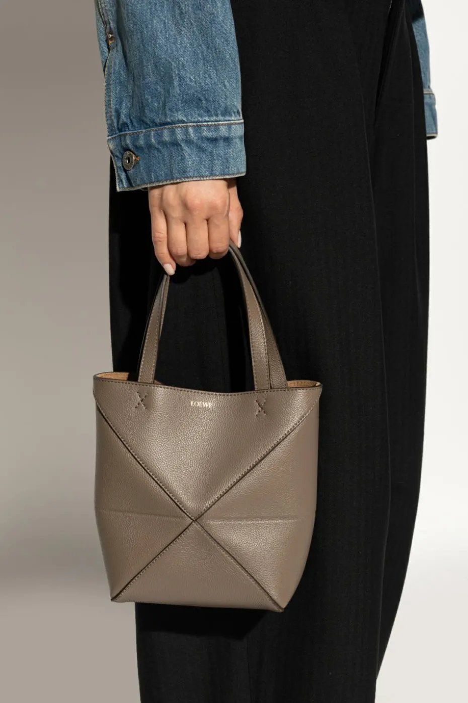 Loewe ZIELONY Torba do ręki `Puzzle Fold Mini`