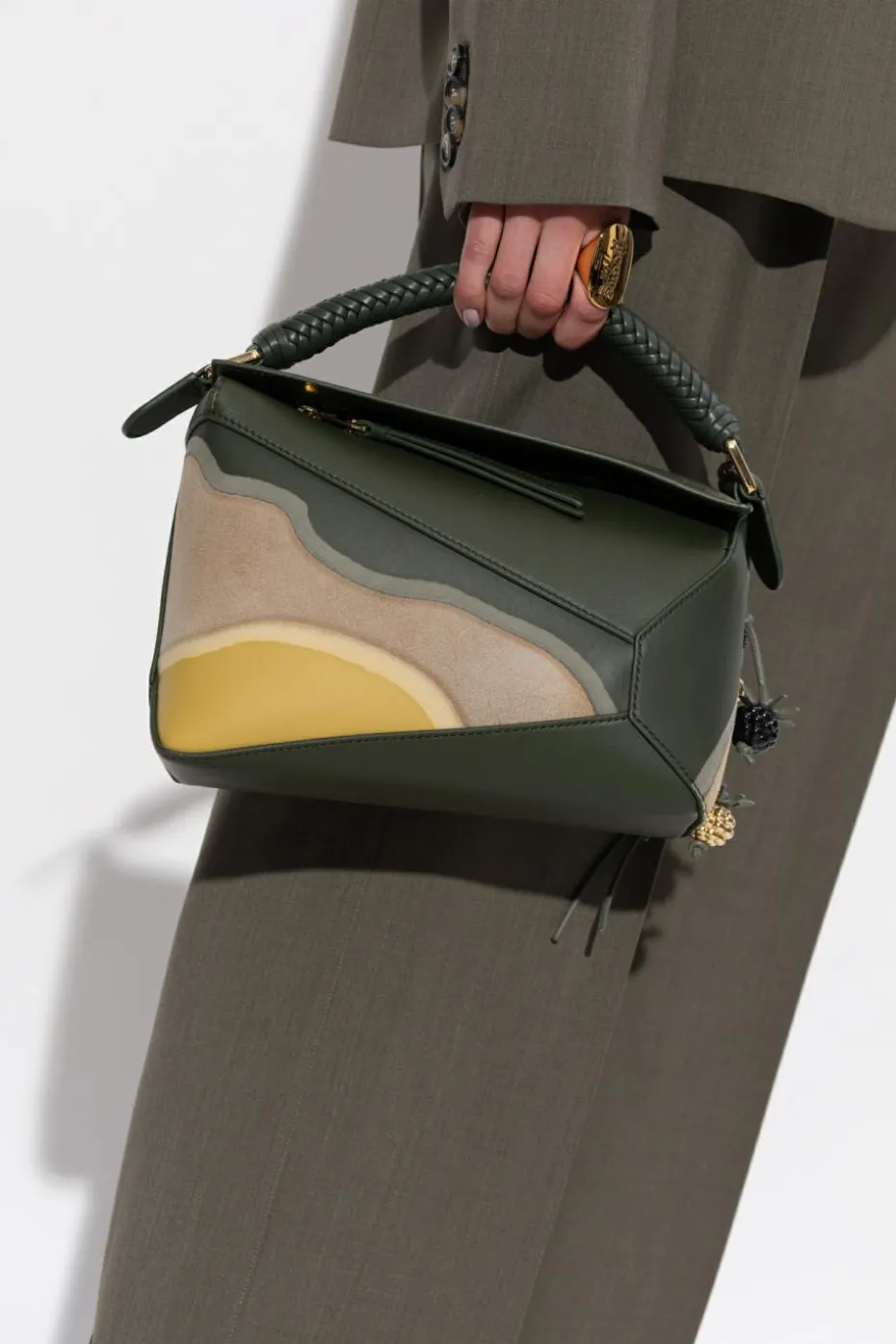 Loewe ZIELONY Torba do ręki `Small Puzzle`