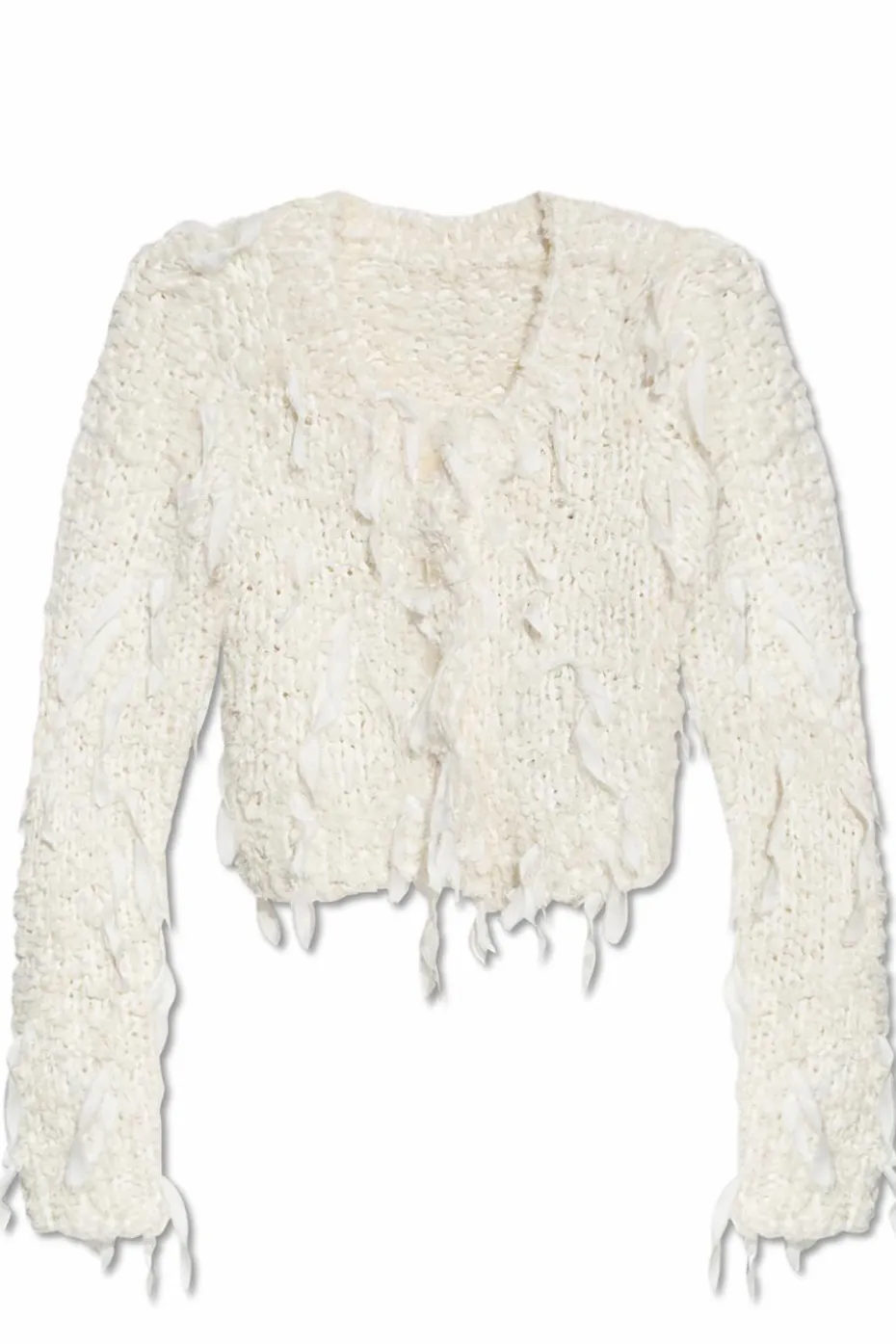 LoveShackFancy BIAŁY Kardigan `Carol`