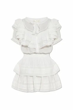 LoveShackFancy BIAŁY Sukienka `Liv`