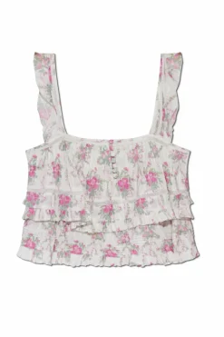 LoveShackFancy BIAŁY Top `Novalee`