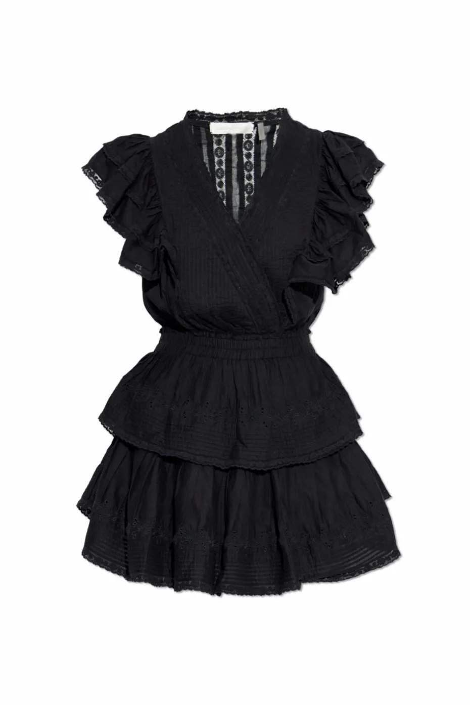 LoveShackFancy CZARNY Sukienka `Gwen`