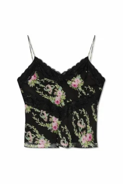 LoveShackFancy CZARNY Top `Brimsley`