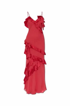 LoveShackFancy CZERWONY Sukienka `Rialto`