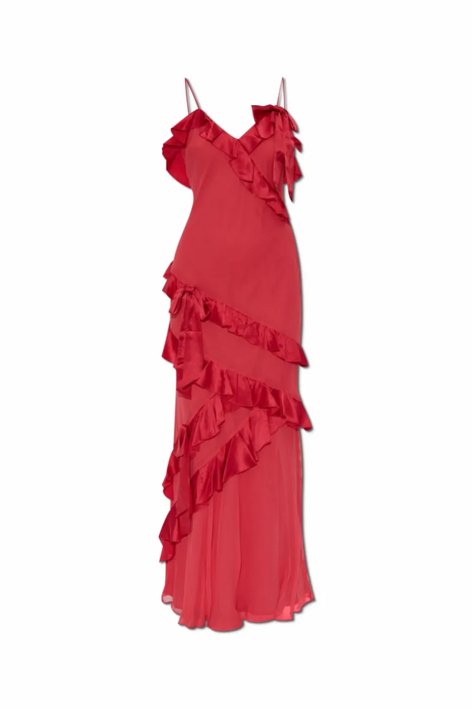 LoveShackFancy CZERWONY Sukienka `Rialto`