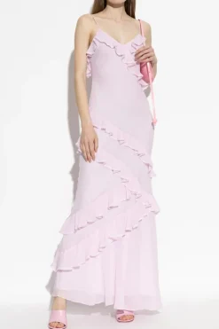 LoveShackFancy FIOLETOWY Sukienka `Rialto`