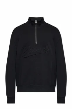 Maison Kitsuné CZARNY Bluza z logo