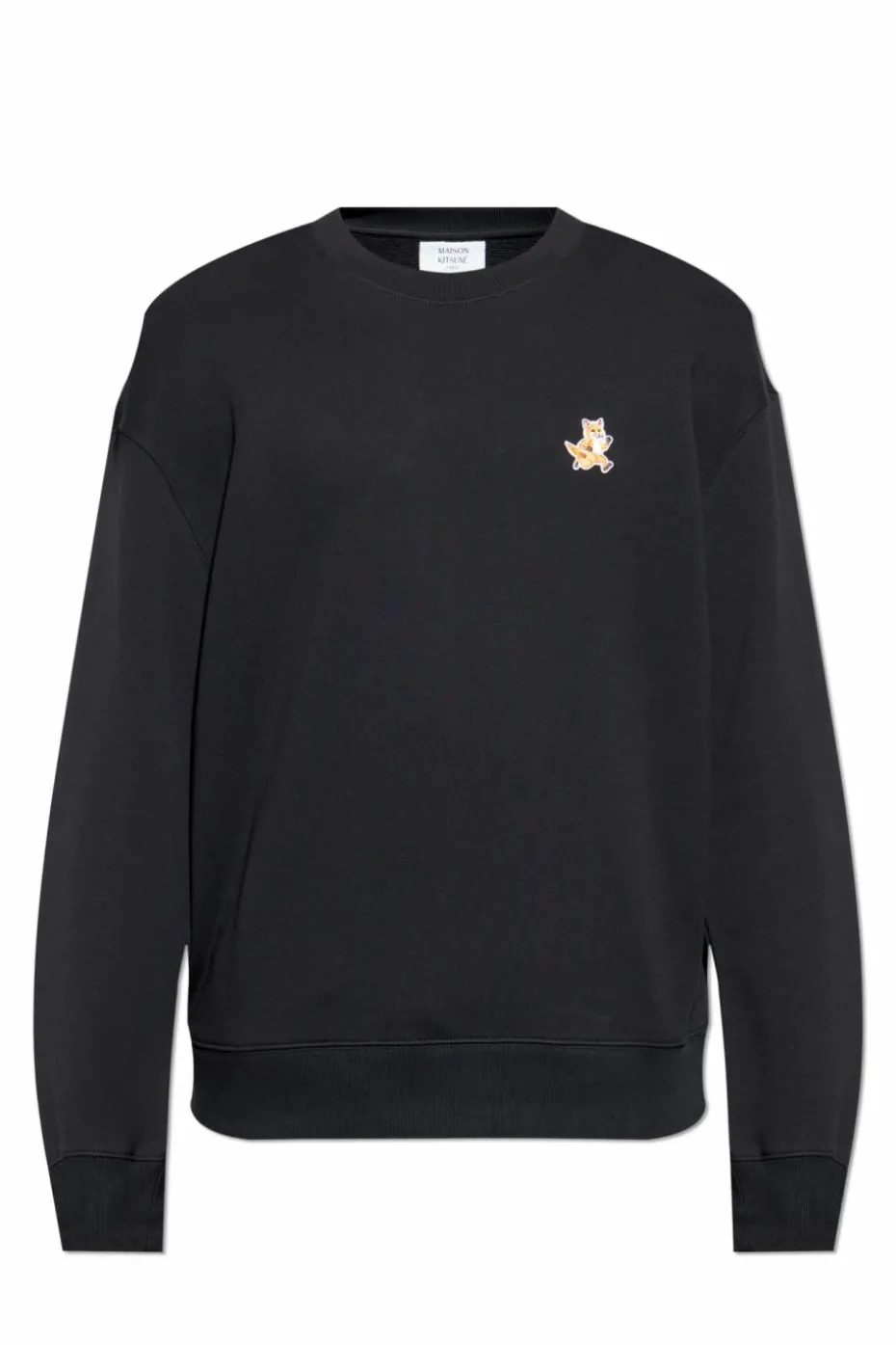 Maison Kitsuné CZARNY Bluza z logo