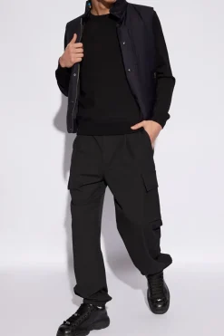 Maison Kitsuné CZARNY Sweter z logo